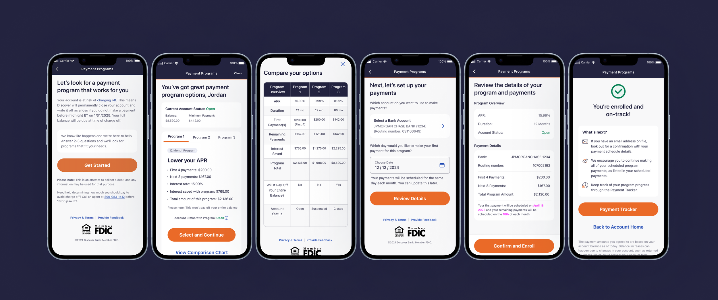 Final deliverables — mobile screens